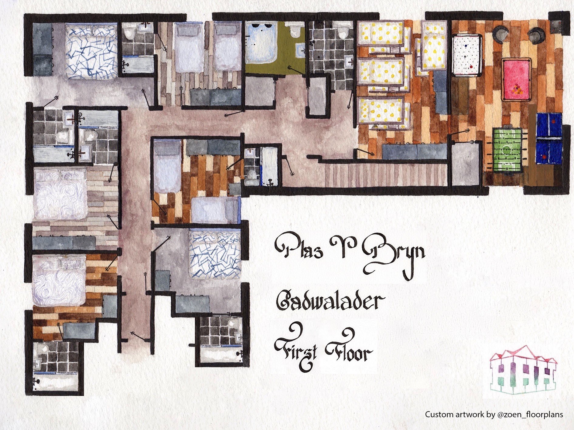 Bedrooms, Bedrooms and games room